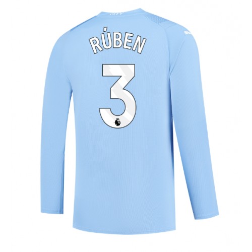 Moški Nogometni dresi Manchester City Ruben Dias #3 Domači 2023-24 Dolgi Rokav